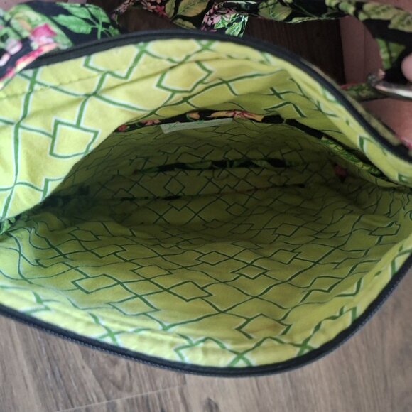 💙 Vera Bradley Hipster Botanical Crossbody Bag Y2K Quilted Cotton Vibrant - Picture 4 of 8